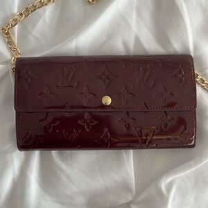 LOUIS VUITTON Monogram Vernis Sarah Long Wallet